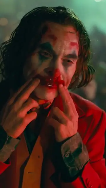 A short of Joaquin Phoenix as the Joker