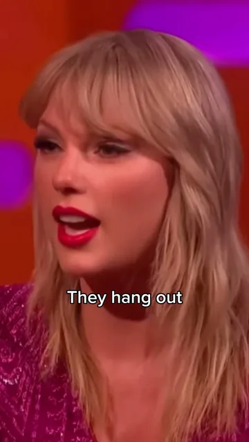 A short of Taylor Swift telling a story on The Graham Norton Show